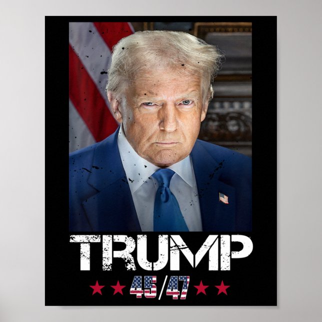 Officiell Porträtt av Trump 4547 Invigningsdag Poster (Framsidan)