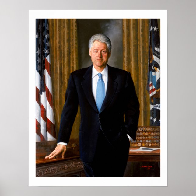 Officiell Porträtt Bill Clinton Poster (Framsidan)