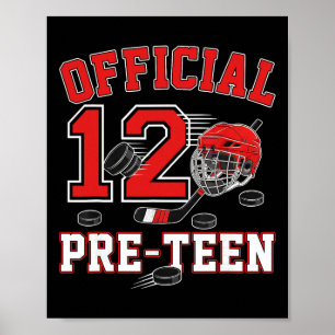 Officiell pre-teen 12-års födelsedag 12-årig pojke poster