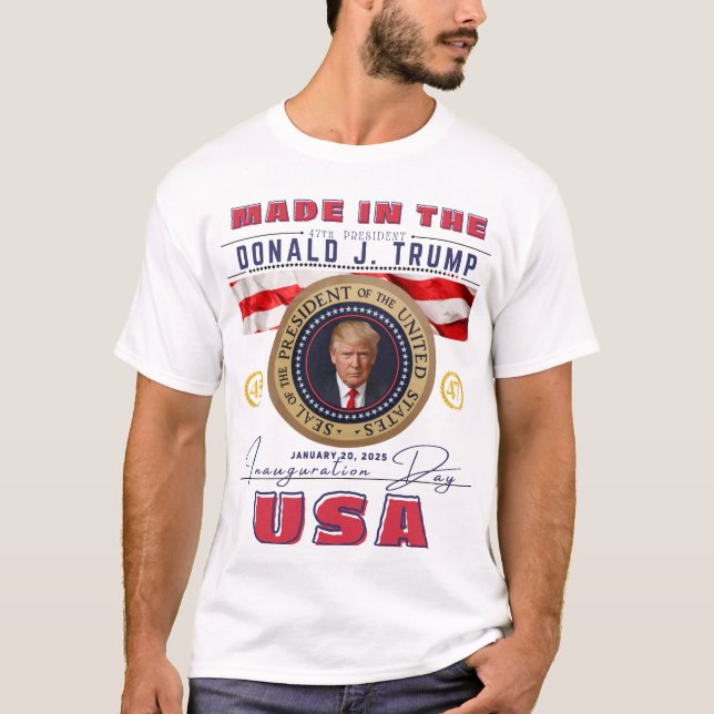 Officiell Pres. Trump Inauguration Day Shirt T Shirt (Framsida)