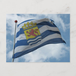 Officiell Provinsen Zeeland Flagga Photo Card Vykort