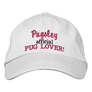 Officiell Pug Älskare Embroized Hat Broderad Keps