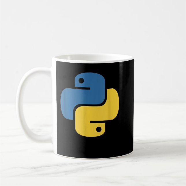 Officiell Python Logotyp för utvecklare Kaffemugg (Vänster)