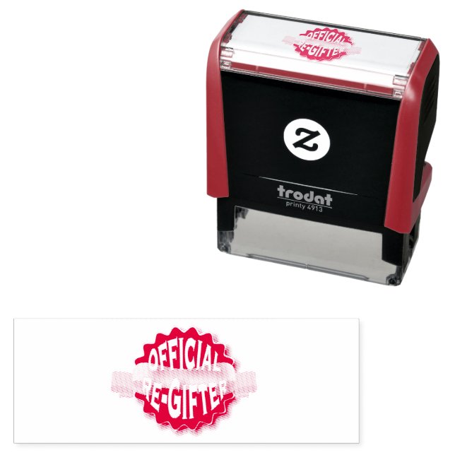 Officiell Re-Gifter in Red Självfärgande Stämpel (In Situ)