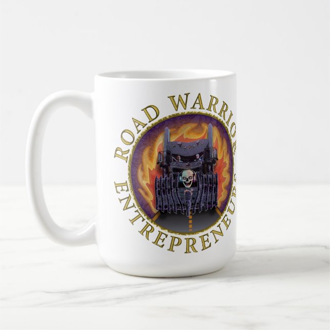 Officiell Road Warrior Entrepreneurs Logotyp Kaffemugg (Vänster)
