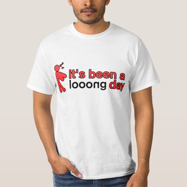 Officiell röd logotyp för lång dag - unisex- t shirt (Framsida)