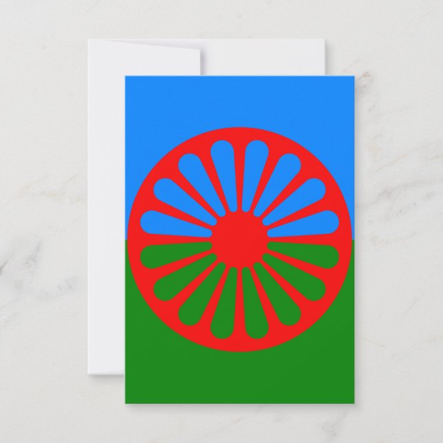 Officiell Romani flagga zigenare (Framsida)