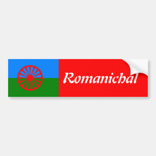 Officiell Romani flagga zigenare Bildekal