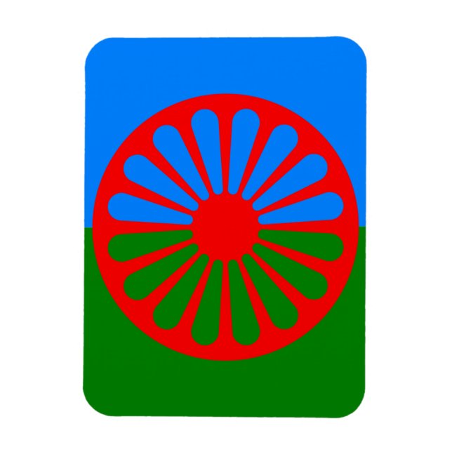 Officiell Romani flagga zigenare Magnet (Vertikal)