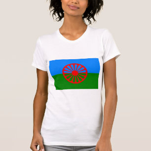 Officiell Romani flagga zigenare T Shirt