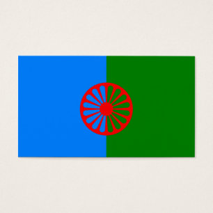 Officiell Romani flagga zigenare Visitkort