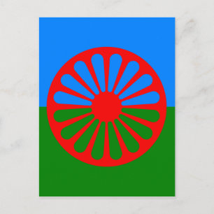 Officiell Romani flagga zigenare Vykort