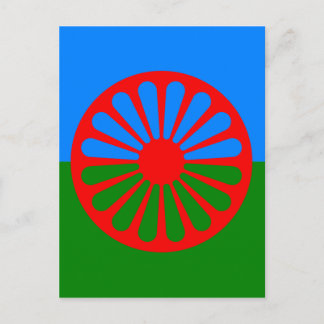 Officiell Romani flagga zigenare Vykort