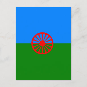 Officiell Romani flagga zigenare Vykort