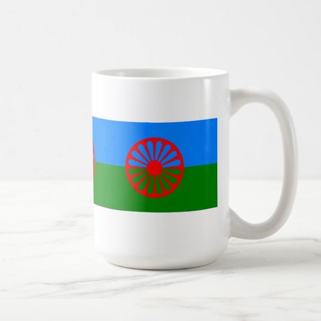 Officiell Romani zypsy flagga Coffee Mugg (Höger)