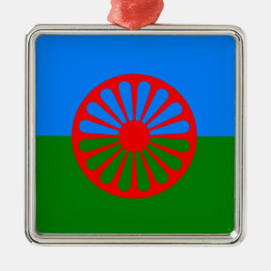Officiell Romany zigenarflagga Metall Ornament