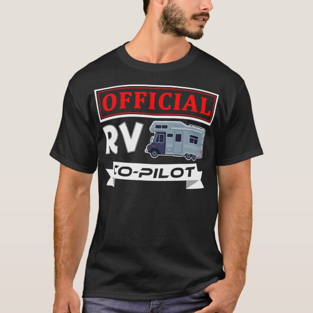 Officiell RV Co Pilot Recreational Fordon Driving  T Shirt (Framsida)