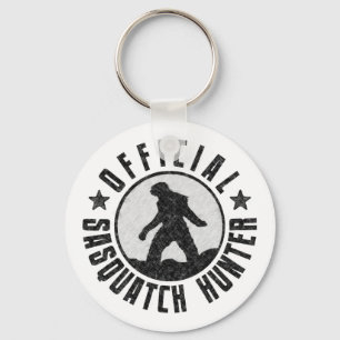 Officiell Sasquatch jägare - Bigfoot i B-/WGrunge Nyckelring