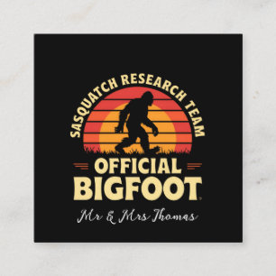 Officiell Sasquatch Research Team: Bigfoot Hunters Fyrkantigt Visitkort
