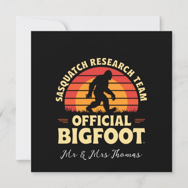 Officiell Sasquatch Research Team: Bigfoot Hunters Inbjudningar (Framsida)