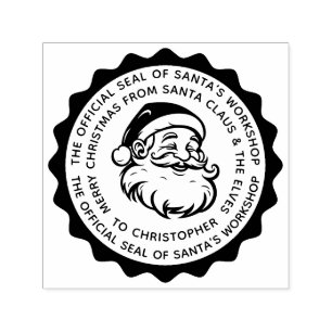 Officiell Seal of Santa's Workshop Självfärgande Stämpel