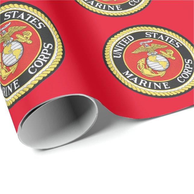 Officiell Seal - United Stater Marine Corps Presentpapper (Rullad Hörn)
