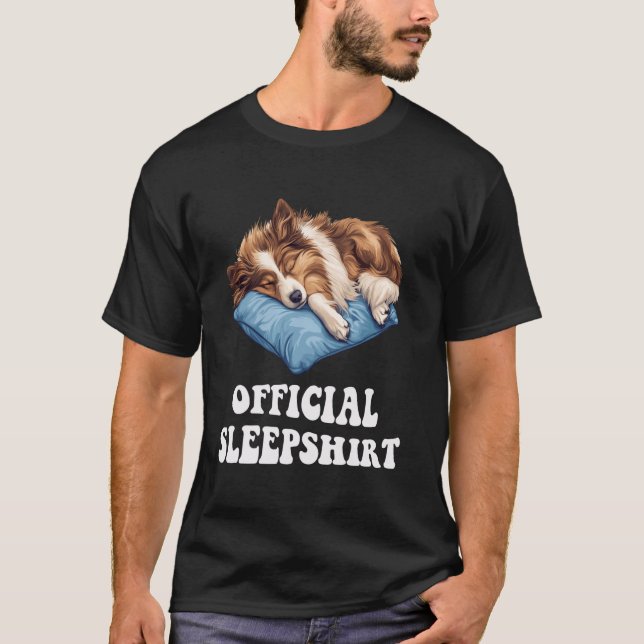Officiell Sheltie Sleepshirt Cute Hund älskare Paj T Shirt (Framsida)