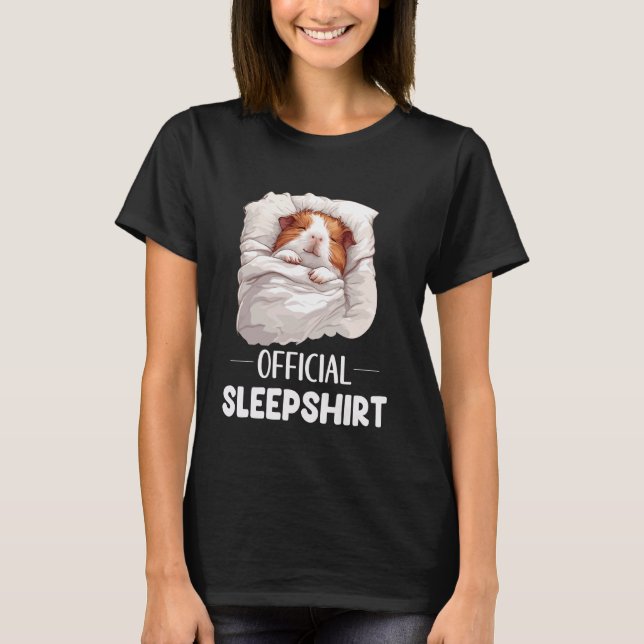 Officiell Sleepshirt Sleeping Guinea Animal Lov T Shirt (Framsida)