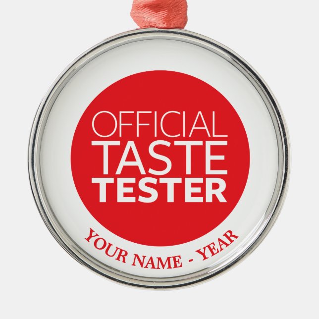 Officiell smakTester Julgransprydnad Metall (Framsidan)