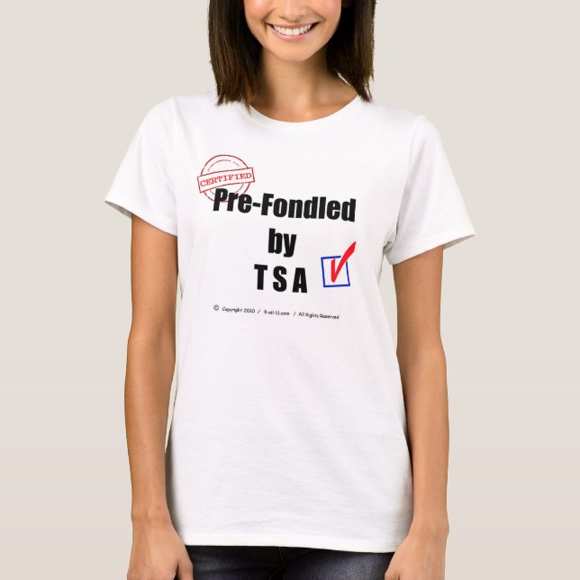 Officiell som Pre-Smekas av TSA-skjortan Tee Shirt (Framsida)