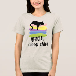 Officiell Sömn Tröja Katt T-Shirt | Rollig Sömn Mo