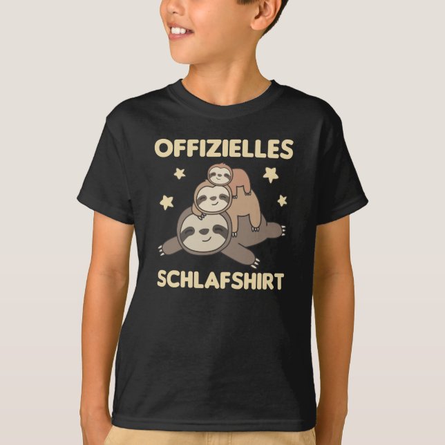 Officiell Sömnskeppet Sloth Måne Stars Sweet T Shirt (Framsida)