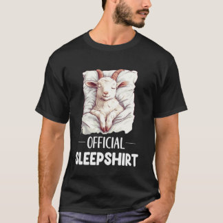 Officiell Sömntröja Söt Sövande Get Djur Kärlek T Shirt