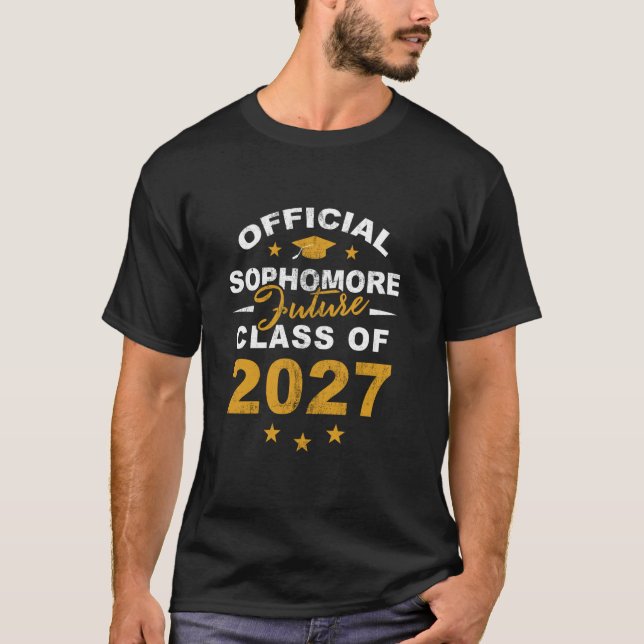 Officiell Sophomore Future Class of 2027 First Day T Shirt (Framsida)