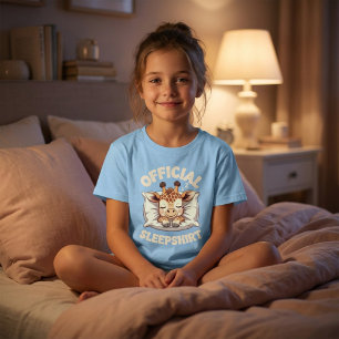 Officiell Sövtygs-Shirt Söt Sovande Giraff T Shirt