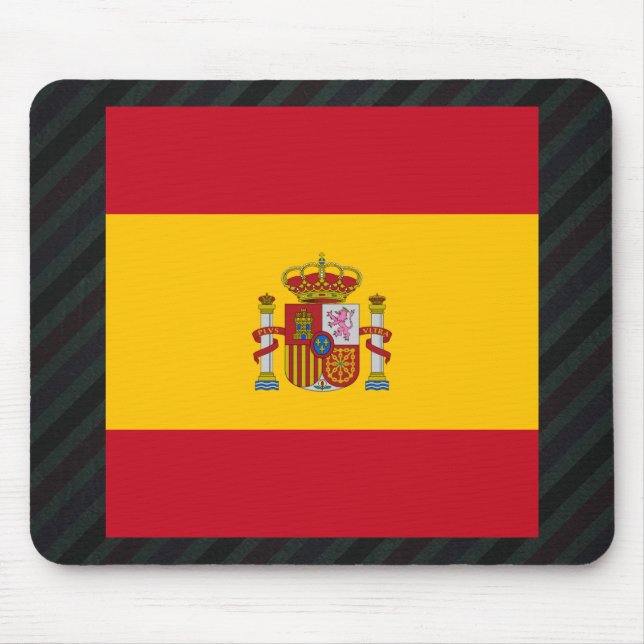 Officiell Spanien flagga på randar Musmatta (Framsidan)