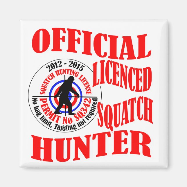 Officiell squatchjägare magnet (Framsidan)