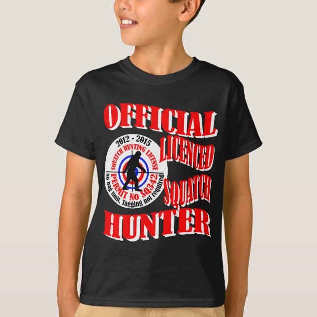 Officiell squatchjägare tee shirt (Framsida)