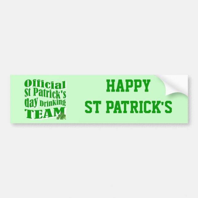 Officiell St patrick's day drickteam Bildekal (Framsidan)