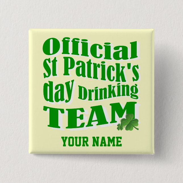 Officiell St patrick's day drickteam Knapp (Framsida)