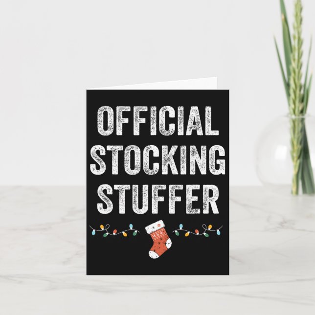 Officiell Stocking Stuffer Rolig Matchande Vuxen J Kort (Framsida)