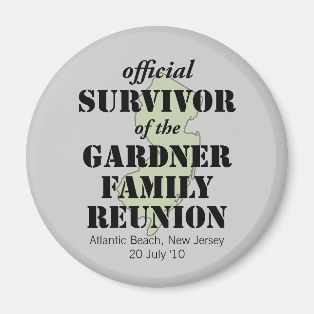 Officiell Survivor (grönt) Magnet (Framsidan)