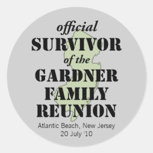 Officiell Survivor (grönt) Runt Klistermärke