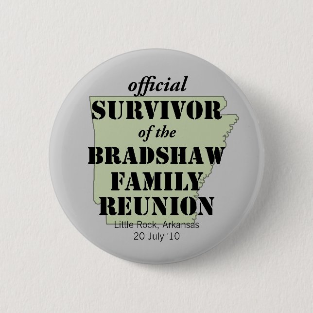 Officiell Survivor of Family Reunion (grönt) Knapp (Framsida)