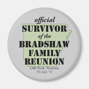 Officiell Survivor of Family Reunion (grönt) Magnet