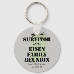 Officiell Survivor of Family Reunion - Indiana Nyckelring