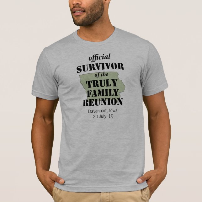 Officiell Survivor of Family Reunion - Iowa Tee Shirt (Framsida)