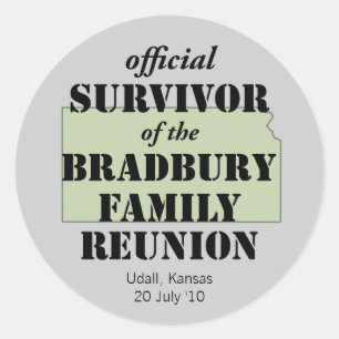 Officiell Survivor of Family Reunion - Kansas Runt Klistermärke