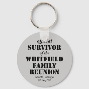 Officiell Survivor of our Family Reunion Nyckelring
