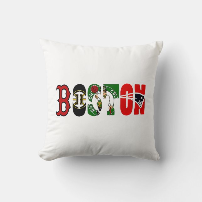 Officiell T-Shirt för Boston Sportlag Kudde (Framsida)